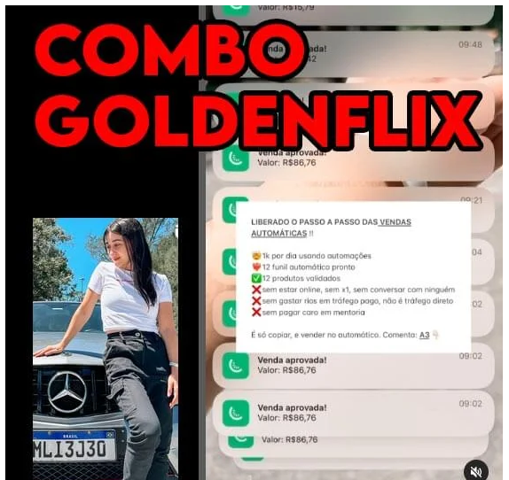 Combo 3 em 1 GoldenFlix da Bruna de Oliveira